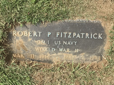 Robert P Fitzpatrick Grave Marker